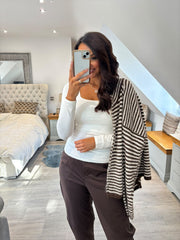 White Square Neck Top Saylor