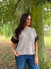 Mocha Stripe Back Jumper Mckenna