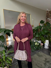 Wine Soft Touch Tunic Dress Alma