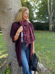 Wine Cosy Edge To Edge Cardi Mabel