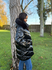 Black Luxury Puffer Coat Maxine