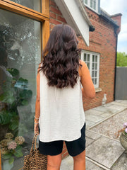 Stone Flower Detail Vest Nina