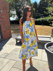 White Mediterranean Bubble Cotton Dress Athena