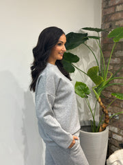 Grey Diamante Sweat Top Nina