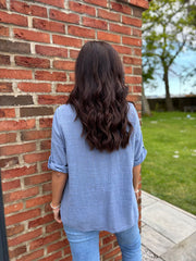 Denim Lace Stripe Top India