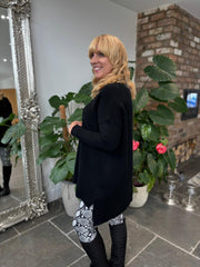 Black Ribbed Knit Layla