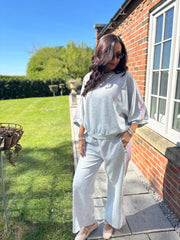Grey Two Stripe Leisure Set Kendal