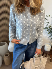 Grey Polka Dot Cardi Beatrix