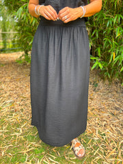 Black Top & Skirt Set Daniella