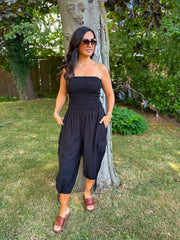Black Cargo Pocket Jumpsuit Verity