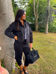 Black High Neck Jacket Mila