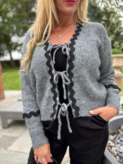 Grey Tie Cardi Janey