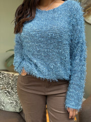 Blue Eyelash Knit Skye