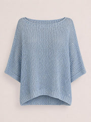 Blue Sequin Sparkle Knit Sabrina