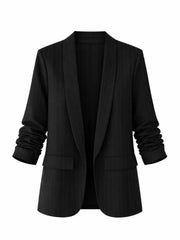 Black Pinstripe Take You Anywhere Jacket