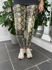 Olive Snake Print Leggings