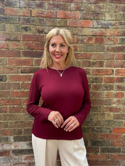 Wine Super Soft Round Neck