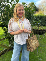 Stone Floral Lace Broderie Top Myla