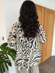 Stone Swirl Print Blouse Rachel