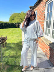 Grey Two Stripe Leisure Set Kendal