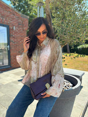 Stone Botanical Print Shirt Monique