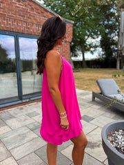 Lipstick Crochet Detail Dress Maya