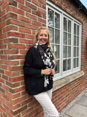 Black Tube Sleeve Knitted Jumper Ellie