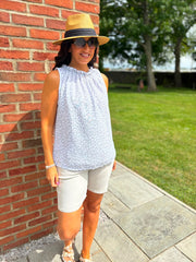 Grey Leopard Top Tiana