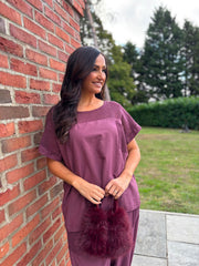 Grape Mesh Detail Top Parker