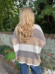 Mocha Striped Knit Pamela