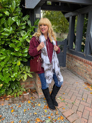 Wine Chenille Zip Hoodie Carrie