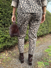 Mocha Leopard Pattern Trousers