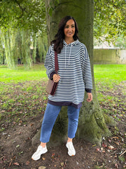 Navy Striped Hoodie Eleanor