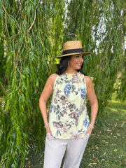 Buttercream Floral Sleeveless Top Tiana