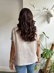 Stone Layered Net Top Elise