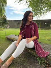 Wine Cotton Reverse Seam Knit Jo