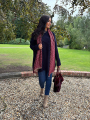 Navy Wave Detail Knit Darcie