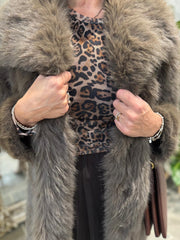 Chocolate Faux Fur Coat