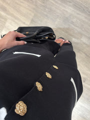 Black Button Waistcoat Set Zara