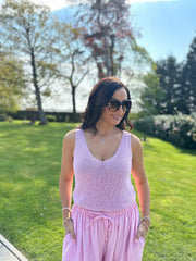 Pink Shimmer Knit Vest Palmer