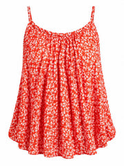 Orange Ditsy Floral Vest Top Lyra