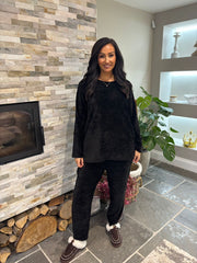 Black Chenille Trudie Set