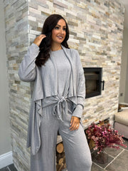 Grey Waterfall Cardi Juliet