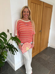 Orange Multi Stripe Knit Hayley