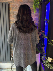 Silver Diamante Shimmer Jacket Hazel