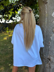 White Embellished Floral Tee Riley