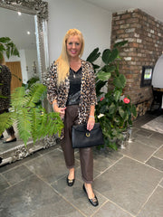 Natural Leopard Multi Hole Cardigan Taylor