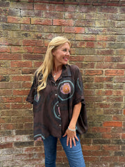 Chocolate Tie Dye Print Blouse Katherine