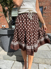Chocolate Polka Dot Skirt Bailey