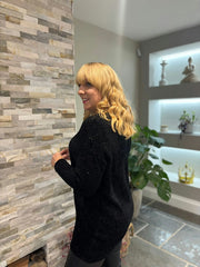 Black Reindeer Christmas Jumper Kendal